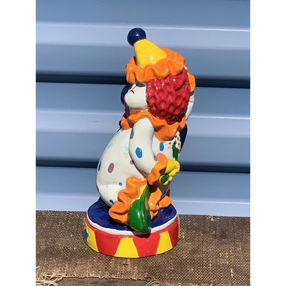 Vintage Clown Piggy Bank Collectible Colorful Display Decor Strange GRUNGE - Picture 6 of 11